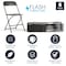 Flash Furniture Hercules Series Plastic Folding Chair Black - 6 LB Weight Capacity Comfortable Event Chair-Lightweight Folding Chair, PK6 6-LE-L-3-BK-GG - alternate 2